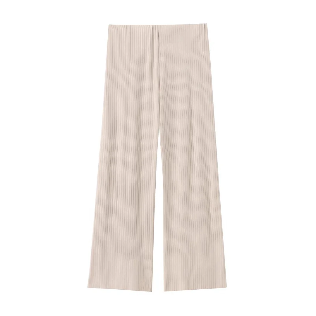 Nigikala Nigikala For Women's INS Burst High-Waist Wide Leg Trousers + Asymmetrical Neckless Top Suit