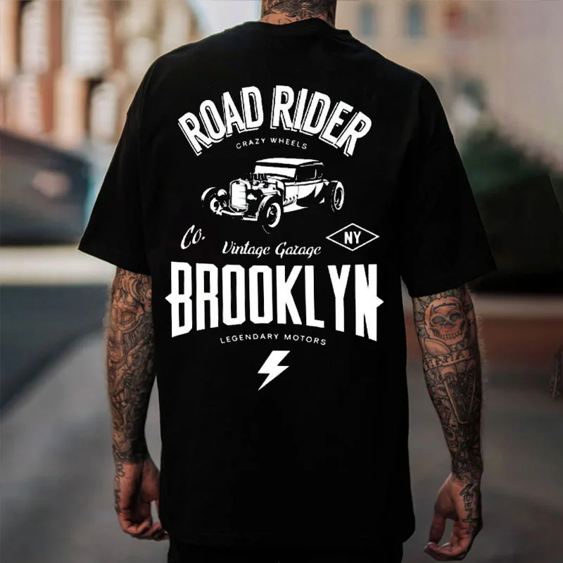 ROAD RIDER BROOKLYN Classic Car Print Men's T-shirt