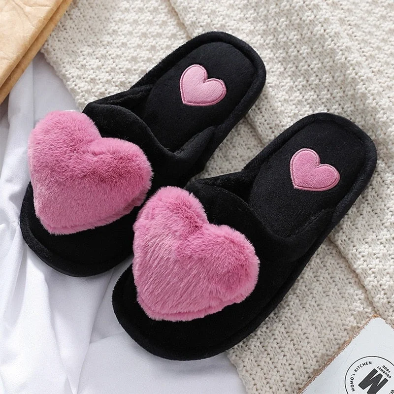 Warm Fluffy Slippers Women Faux Fur Slipper Female Indoor Floor Slides Flat Soft Furry House Shoes Letteer Flip Flops Ladies