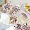 (US Local)6Pcs Cats Dogs DIY Diamond Painting Greeting Card Kit with Envelope for Friend