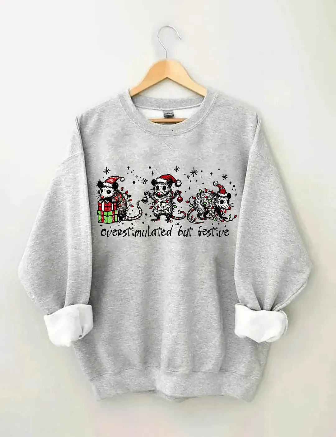 Funny Christmas Overstimulated But Festive Sweatshirt