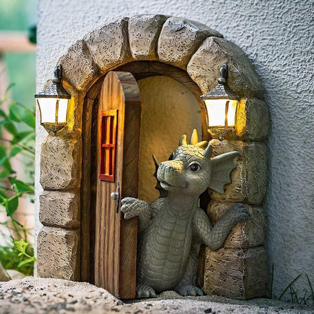 Meditation Dragon Open The Door  Sculpture