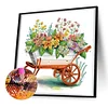 Diamond Painting-DIY Crystal Rhinestone Flowers Push Cart