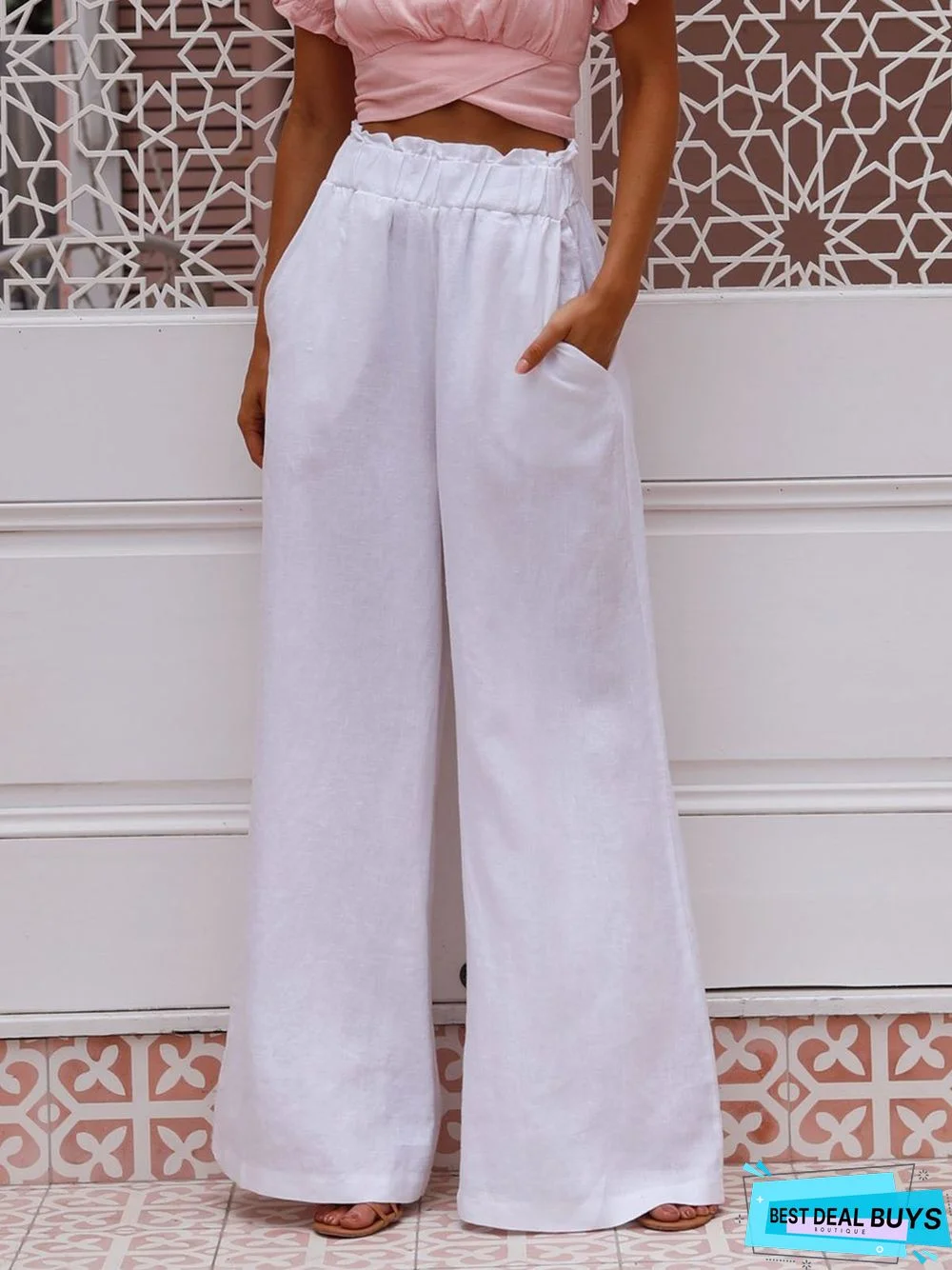 Casual Plain Shift Pants