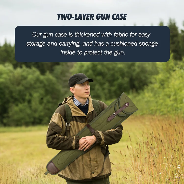 GUGULUZA 30''/80cm Gun Case Double Army Green Padded Shotgun Bag