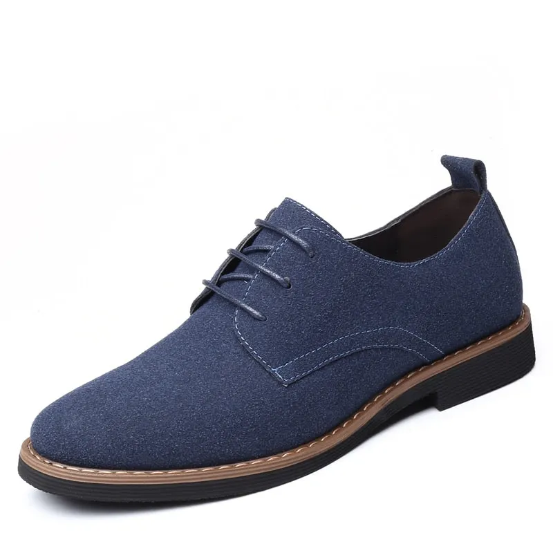 Men Oxfords Suede Leather Dress Shoes Men Casual Shoes Sneakers Luxury Brand Moccasins Loafers Men Classic Flats Plus Size 38-48