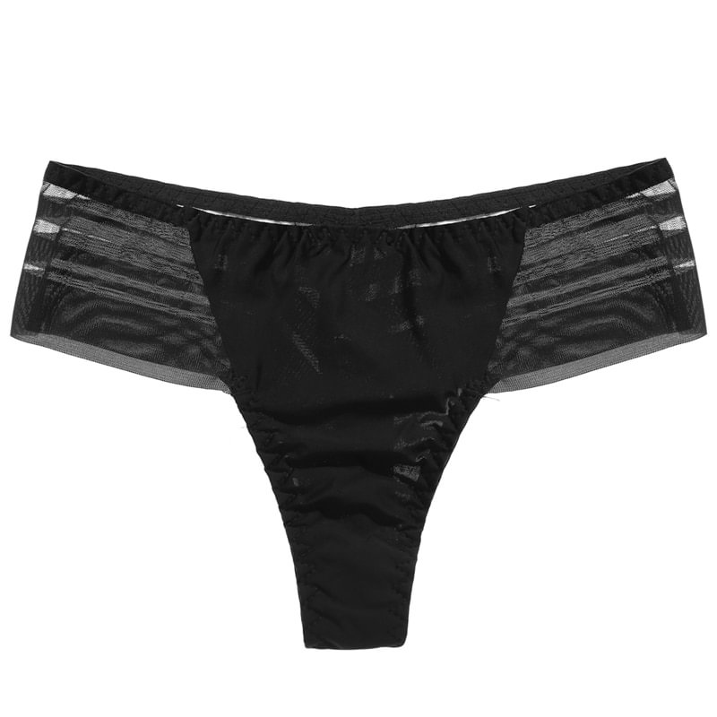 Uaang Mesh Women Panties Seamless Low Rise Underwear Thongs Ladies Perspective G-string T-Back Underwear Intimates Girls Lingerie