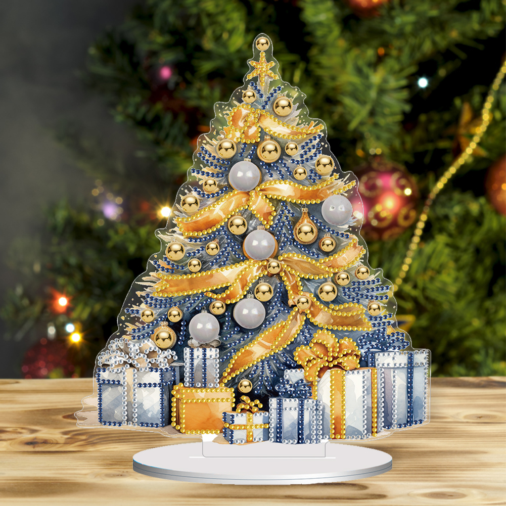 5D DIY Diamond Painting Special Shape Desk Ornament Christmas Tree Decor Kit
