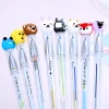 20PCS Random Mixed Color Erasable 0.5mm Blue Black Gel Pen School Opens Season Student Office Cute Stationery