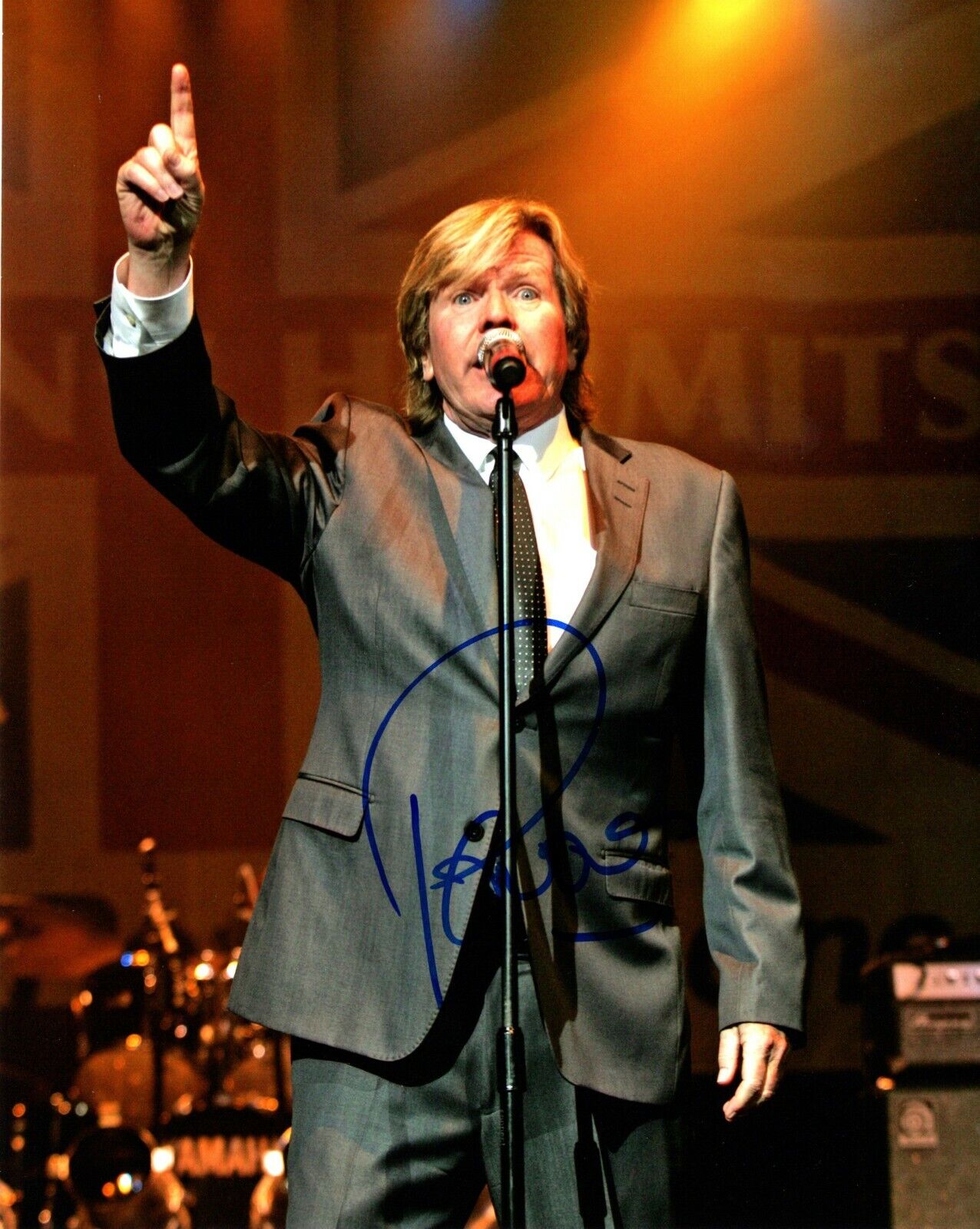 Peter Noone Signed Autographed Herman's Hermits 8x10 inch Photo Poster painting + Real Deal COA