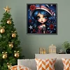 Diamond Painting -DIY Round Drill Cartoon Flag Girl
