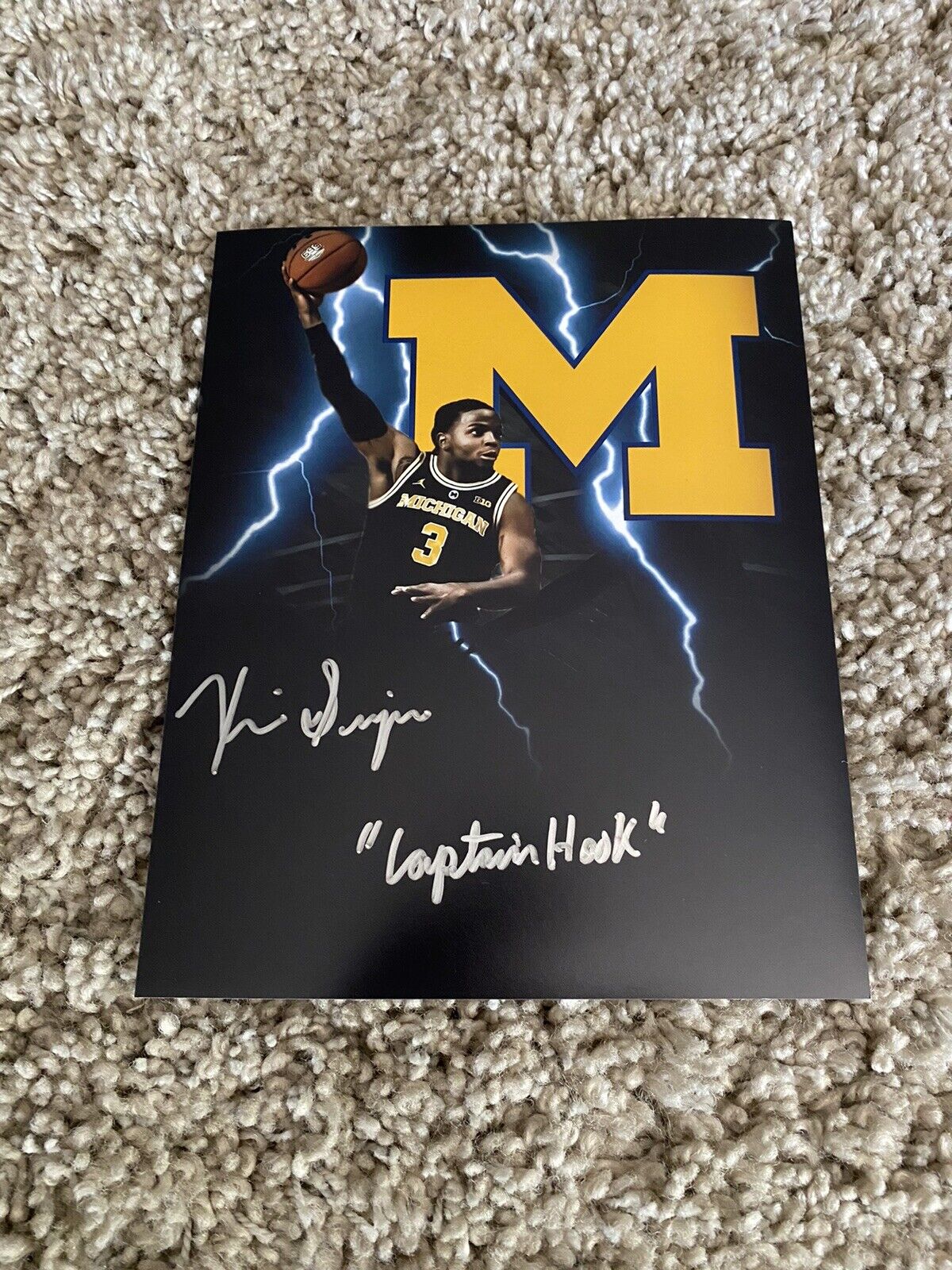 ZAVIER SIMPSON Michigan Basketball Signed Autographed 8x10 Photo Poster painting Xavier PROOF