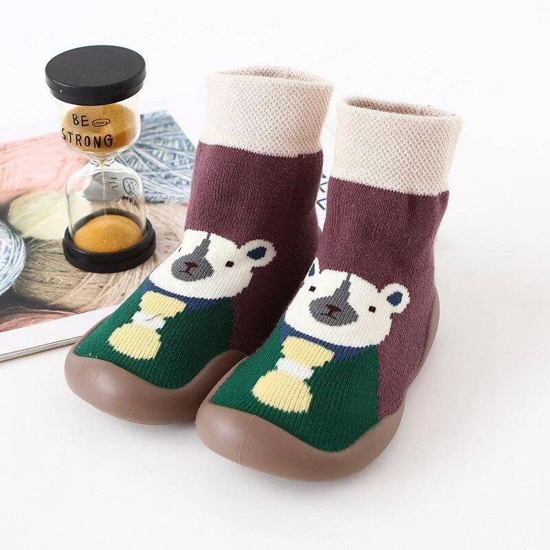 Baby Boy Girl Shoes Autumn Winter Spring Infant Nonslip Sock Kid Soft Rubber Sole Sock Toddler Shoes Anti-slip Floor Socks Shoes