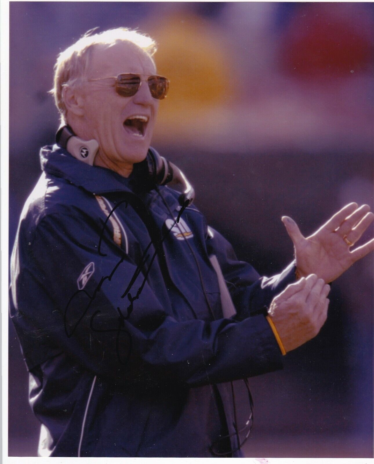 MARTY SCHOTTENHEIMER SAN DIEGO CHARGERS ACTION SIGNED 8x10