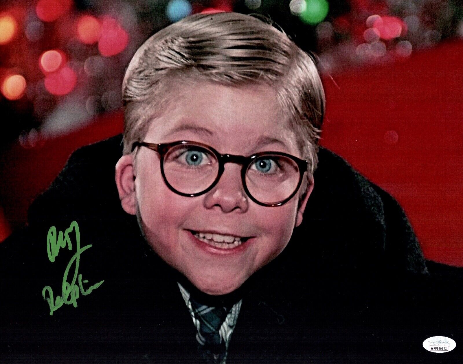 PETER BILLINGSLEY Signed 11x14 A CHRISTMAS STORY Photo Poster painting WITNESS Autograph JSA COA