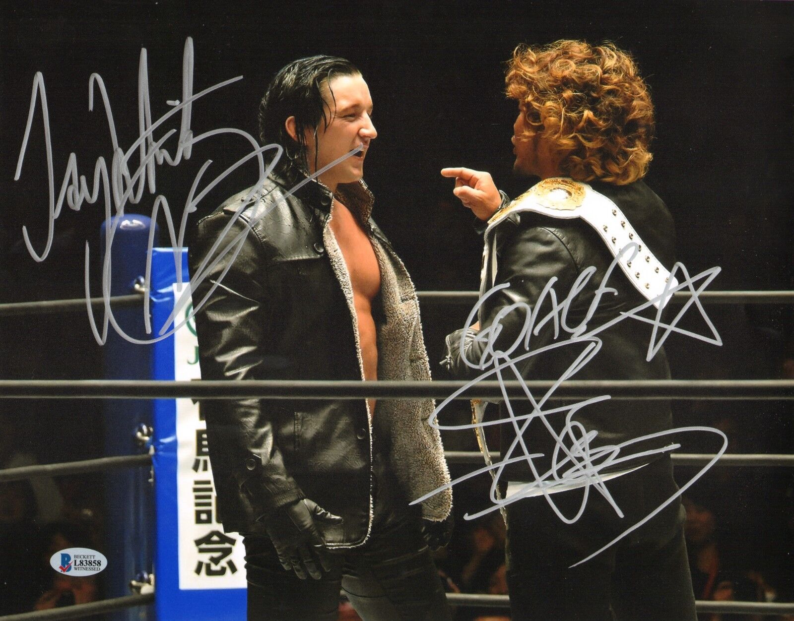 Hiroshi Tanahashi & Jay White Signed 11x14 Photo Poster painting BAS COA New Japan Pro Wrestling