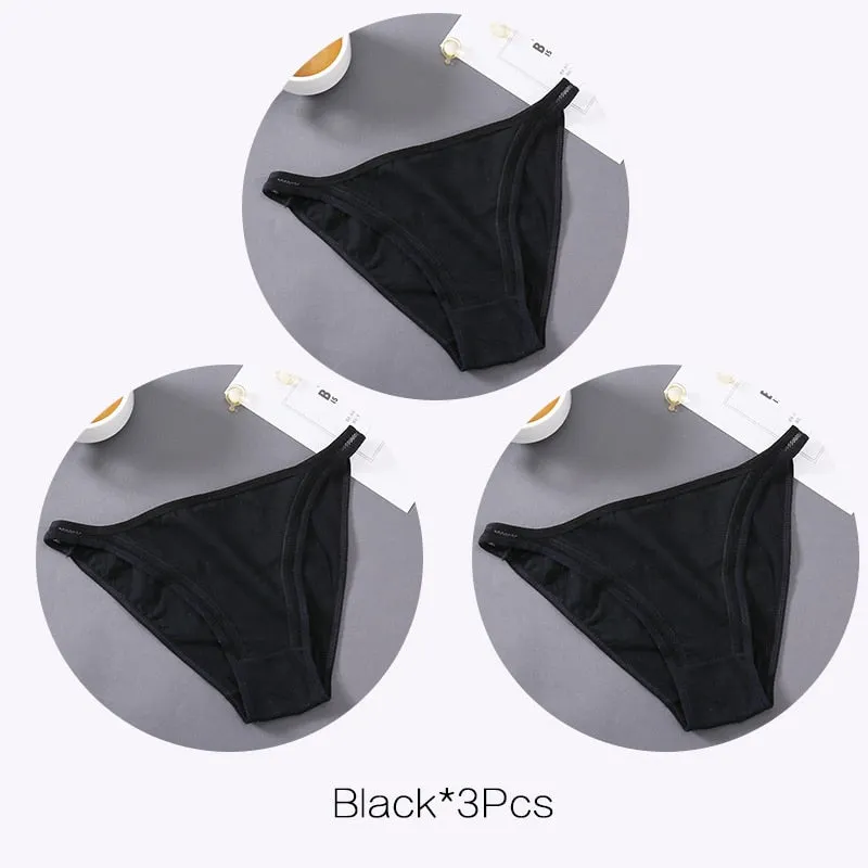 FINETOO Sexy Panties Women Underwear Waist Hollow Cotton Briefs For Girls Low-Rise Bikini Female Lingerie Comfortable Underpants