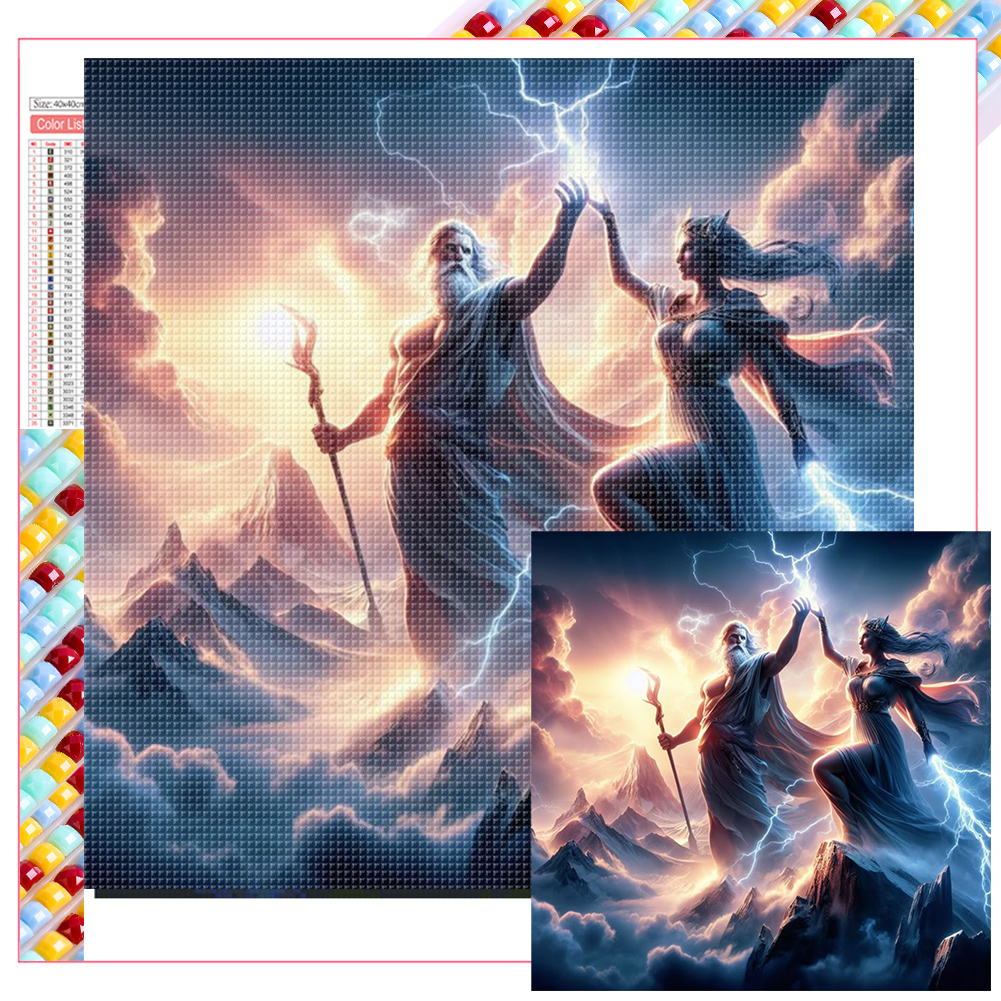 Zeus And Hera 40*40cm(picture) full square drill diamond painting