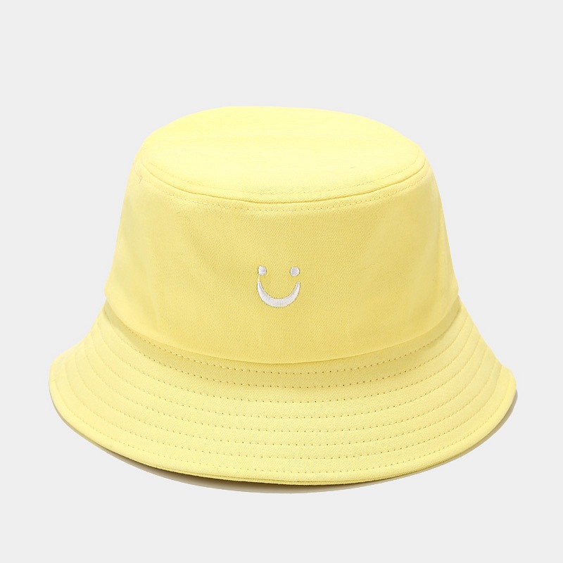 Unisex Embroidery Smile Face Bucket Hat / TECHWEAR CLUB / Techwear