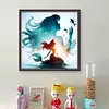 Silhouette-Princess Ariel-11CT Stamped Cross Stitch 40*40cm tapestrymarket