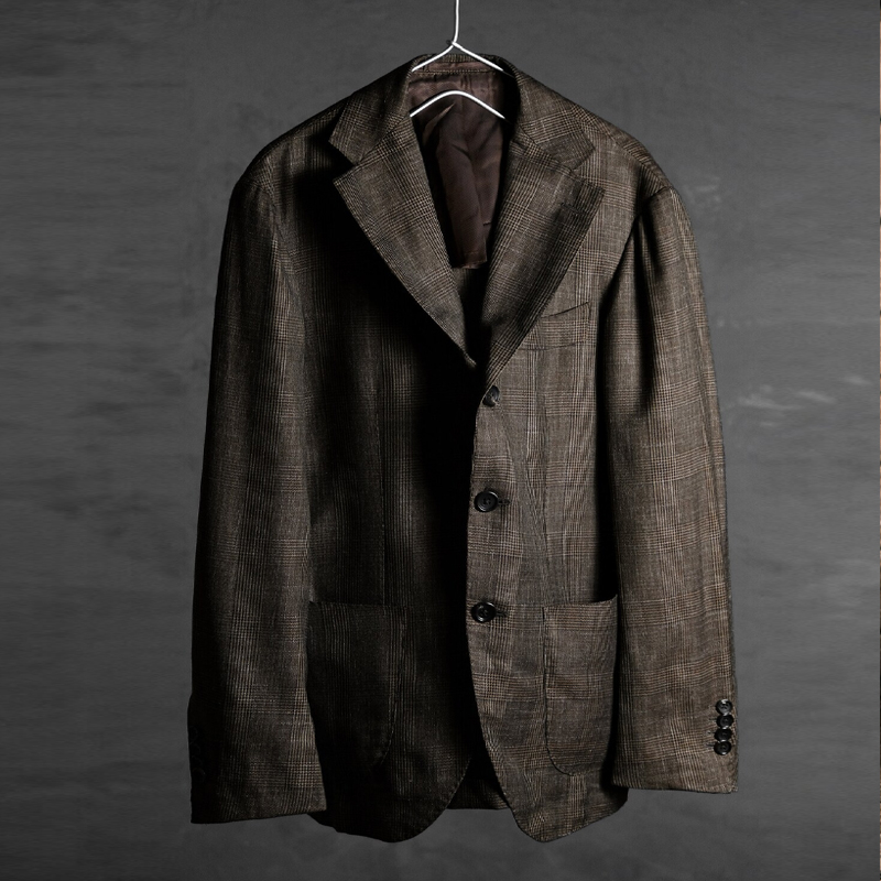 Men's Check Single-Breasted Blazer