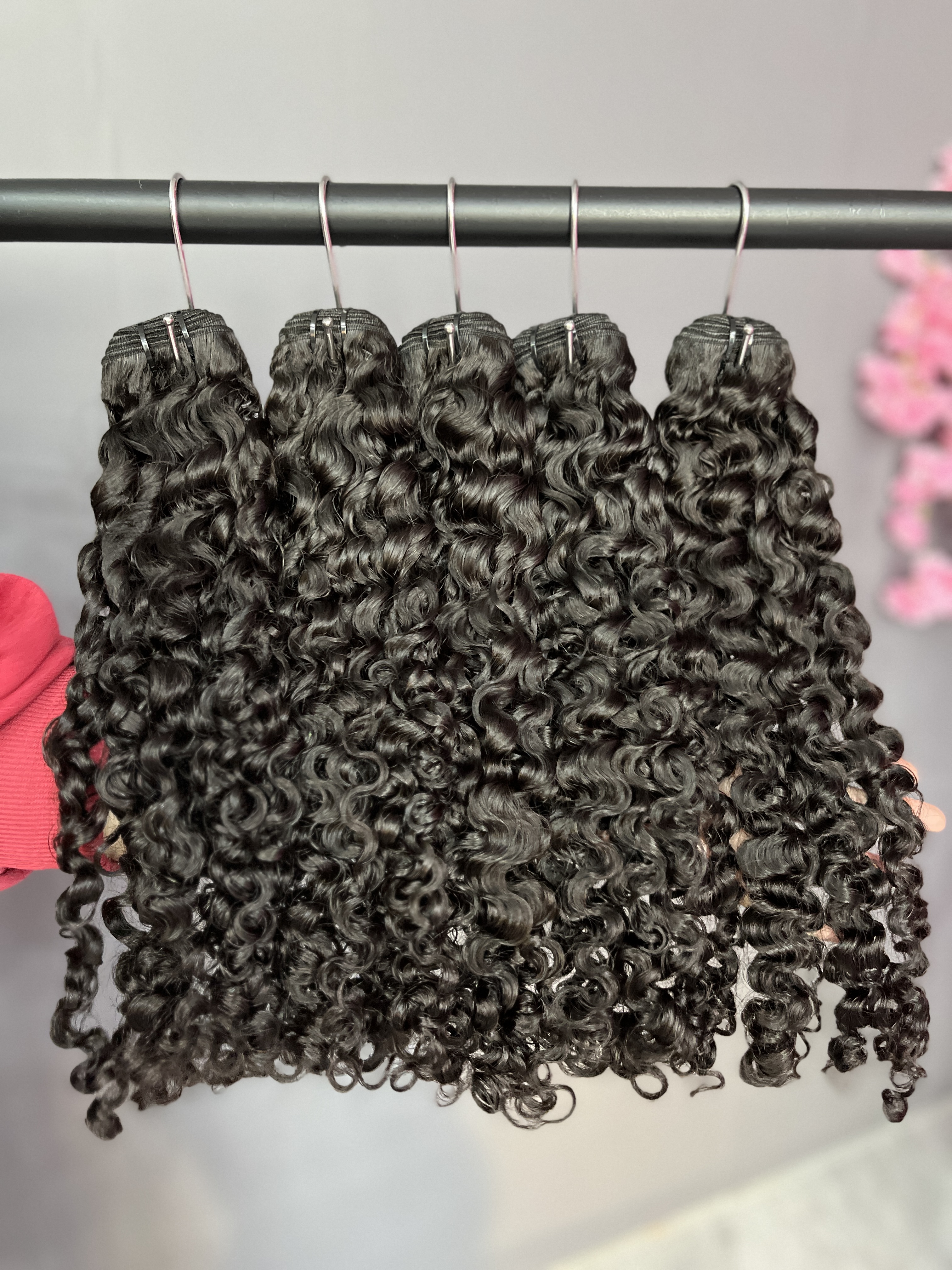 TOP Burmese Curly Hair Bundles Deals 12A Grade Human Hair Natural Color