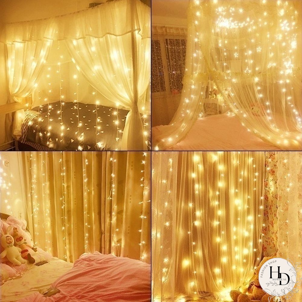3Mx3M 300 LED Curtain Light Romantic Christmas Wedding Outdoor Decoration Curtain String Light