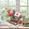 Acrylic Typewriter And Roses - 5D DIY Craft Ornament