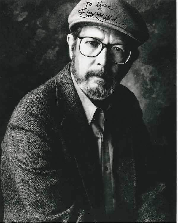 ELMORE LEONARD Autographed Signed Photo Poster paintinggraph - To Mike