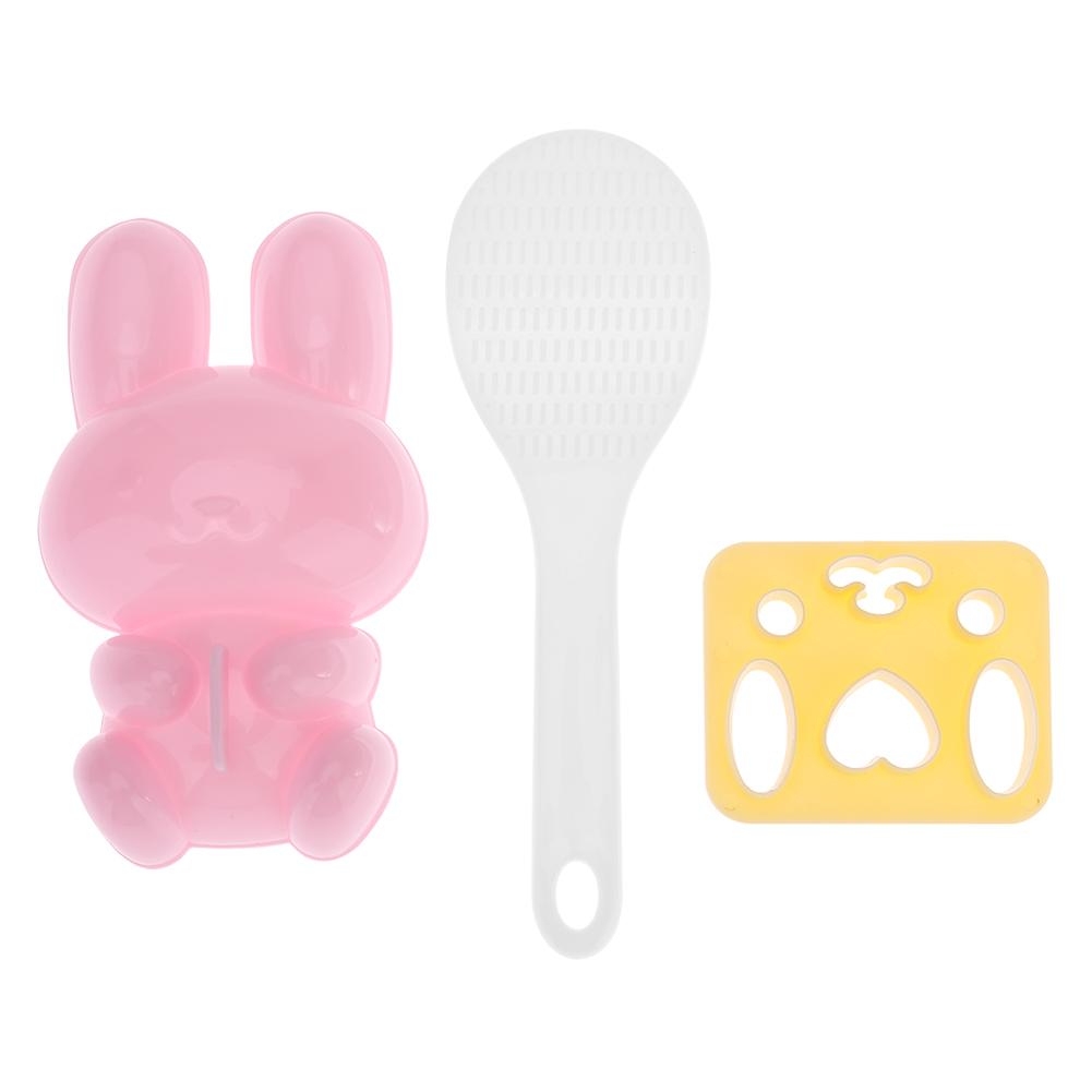 

3D Cartoon Rabbit Rice Roll Ball Mold Kits Diy Sushi Maker Bento Mould Tool, 501 Original