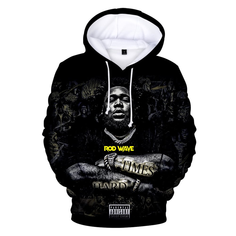 Rapper Rod Wave Hoodie Unisex Top Hip Hop 3D Hooded Pullover Sweatshirt ...