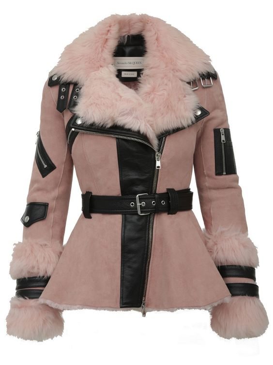 Pink fur jacket