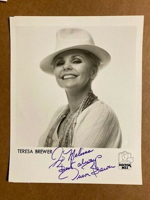 Teresa Brewer Signed Autographed 8x10 Lovely Photo Poster painting with COA