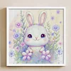 >SALE<Full Embroidery Eco-cotton Thread 11CT Printed Zodiac Rabbit Cross Stitch40x40cm