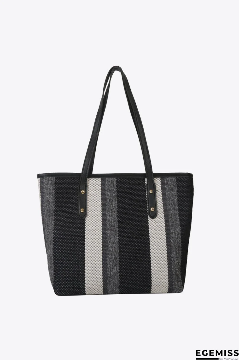 Striped Straw Tote Bag | EGEMISS