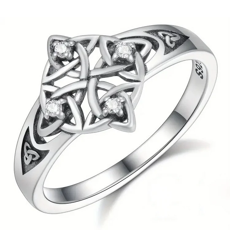 🔥Limitiertes Angebot: 💍Keltischer Liebesknoten Ring &ndash; Trinity Design &ndash; Vintage Silber