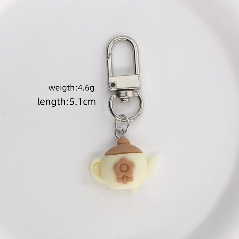 Cute Ethnic Style Romantic Letter Cup Teapot Alloy Bag Pendant Keychain