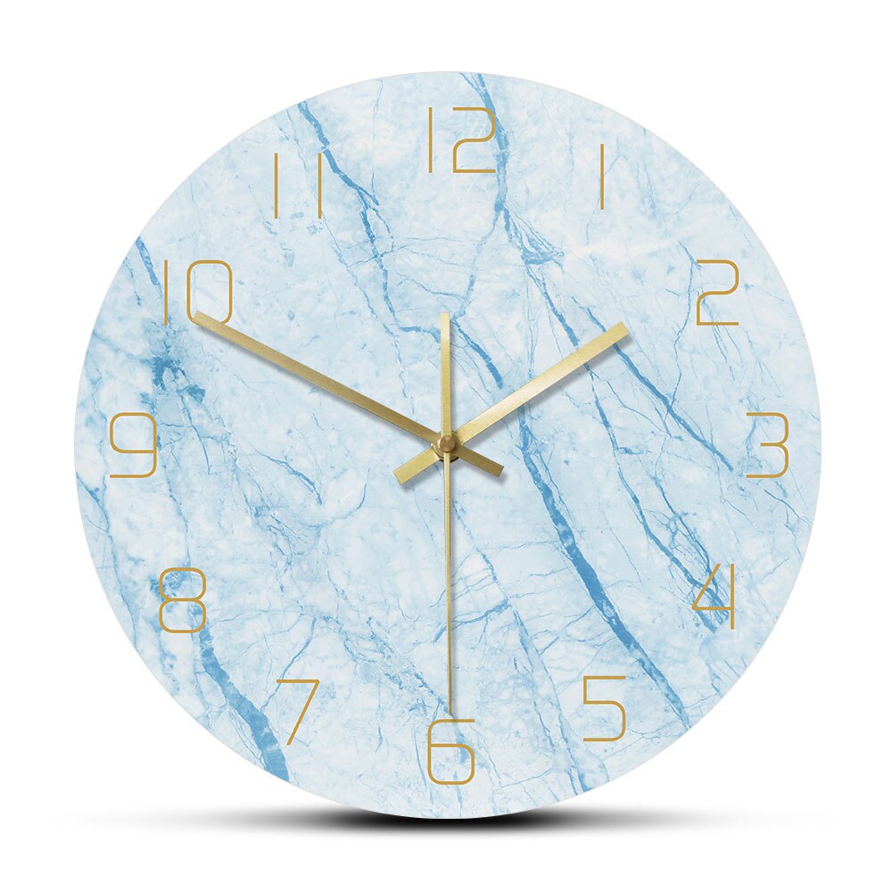 

Blue Minimalist Nordic Marble - Frameless Acrylic Wall Clock, 501 Original