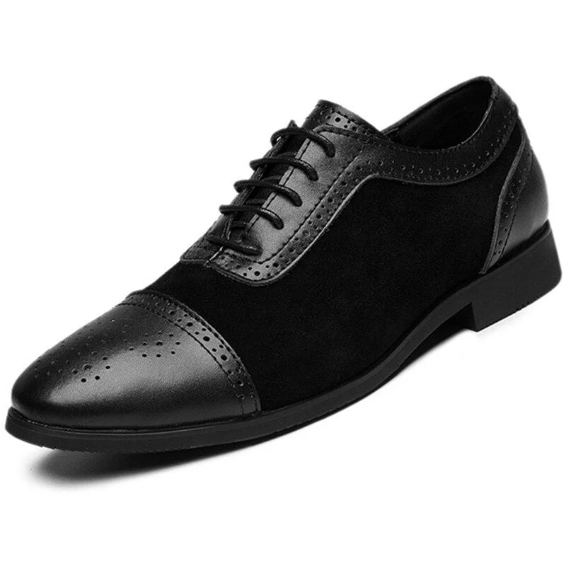 Men's Dress Shoes 2020 NEW Arrival Formal Business Shoes Men Vitage Design Lace-Up Leather Shoes dfv45