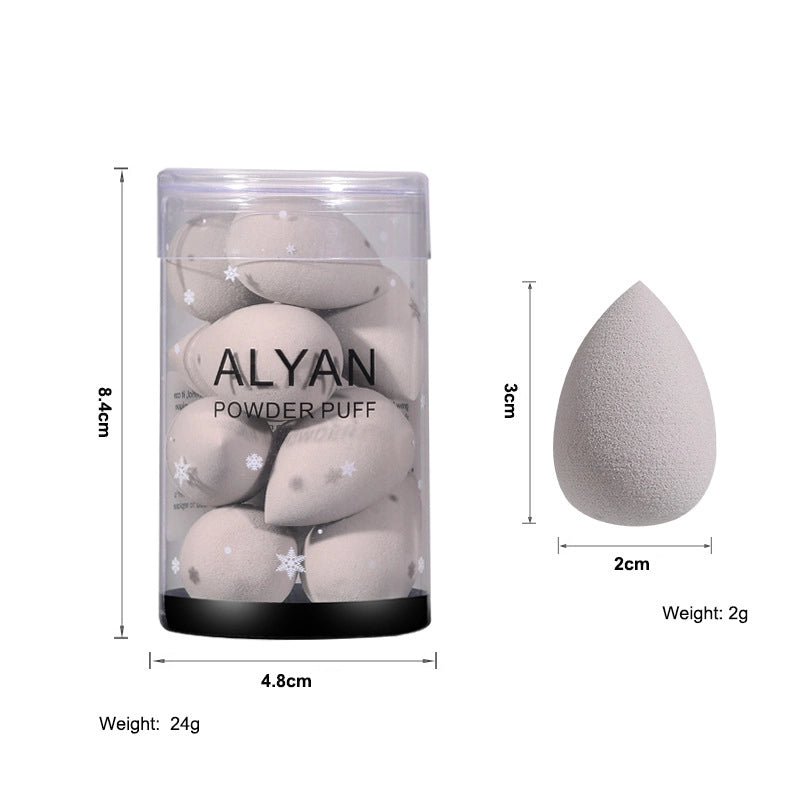 ALYAN Mini Beauty Egg Cylinder 10 Pack Soak Water Enlarged Wet And Dry Cosmetic Sponge Powder Puff Foundation BB