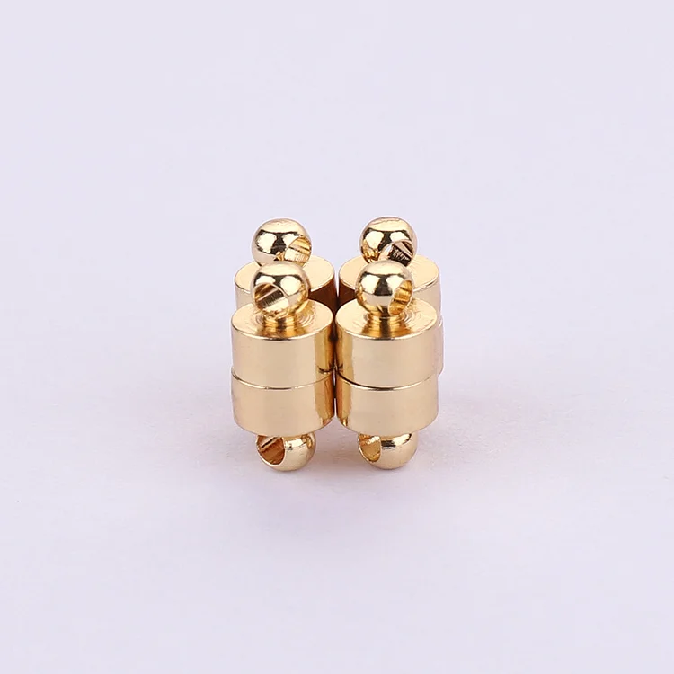 2500pcs Gold  Cylindrical Magnetic Buckle DIY Jewelry Making Crafts Accessories