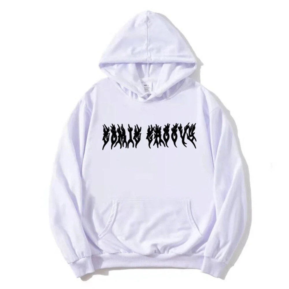 2021 Black Bone Wings Print Tops Girls Autumn Gothic Oversized Hoodie Streetwear Women Kpop Punk Couple High Street Sweatshirts