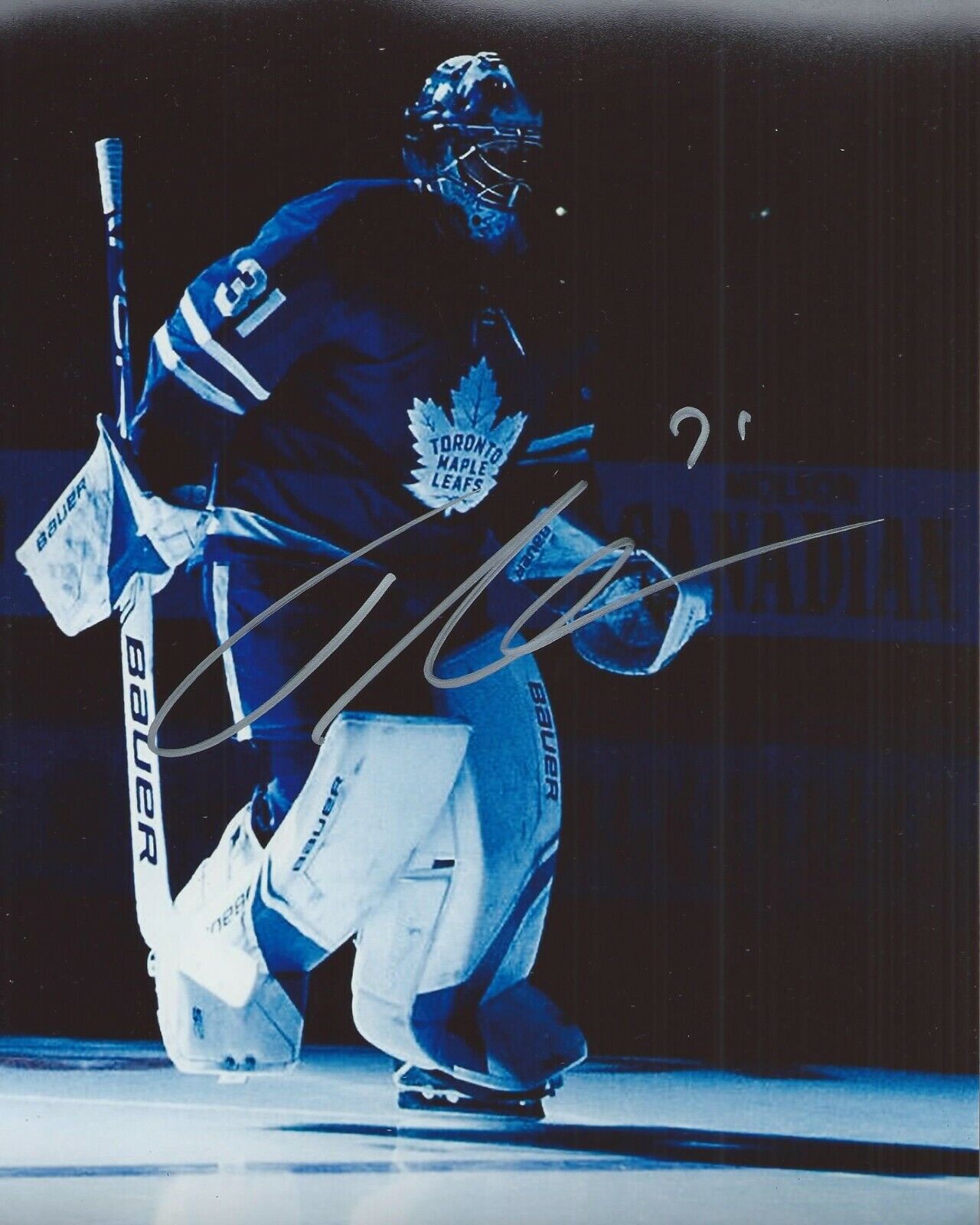 Frederik Andersen Signed 8x10 Photo Poster painting Toronto Maple Leafs Autographed COA B