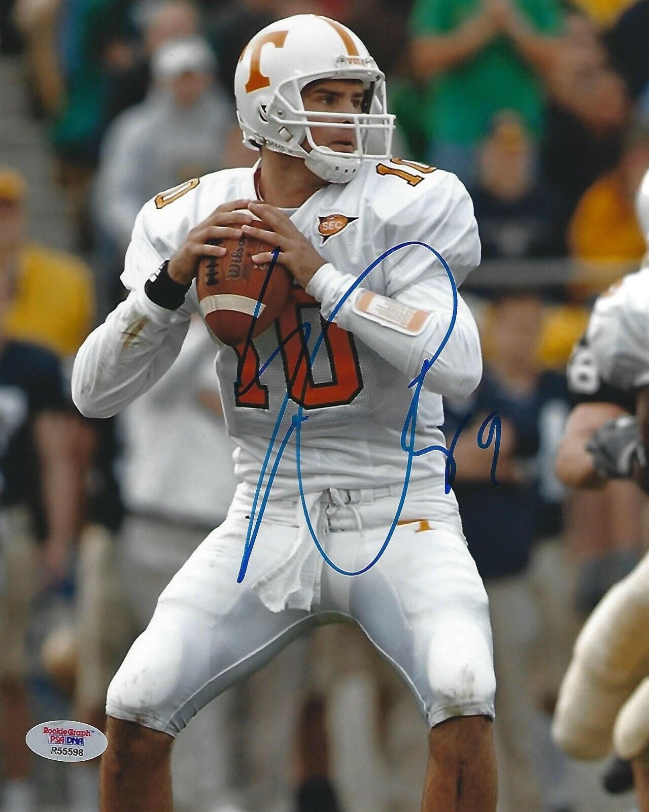 Erik Ainge Signed UT Vols Football 8x10 Photo Poster painting PSA/DNA Rookie Tennessee Autograph