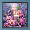 Diamond Painting -DIY Partial AB Round Drill Peony(45x45cm)