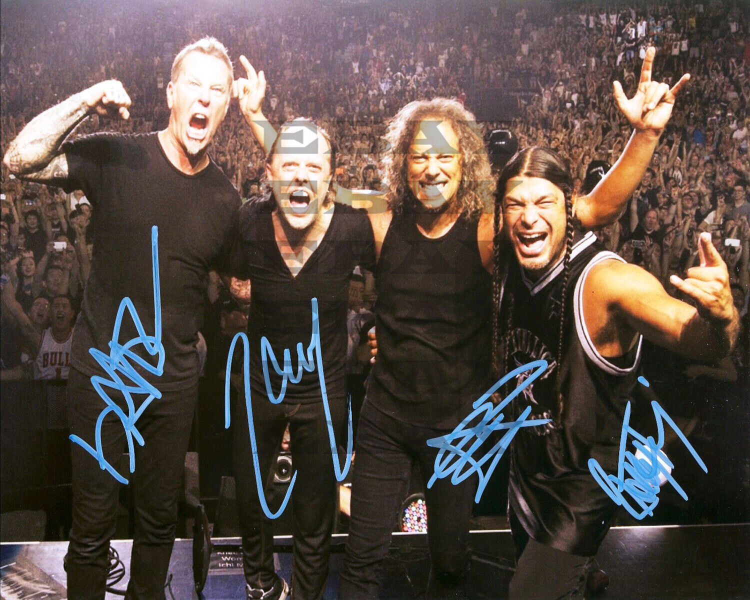 Metallica HOF Rock Band. Autographed signed 8x10 Photo Poster painting Reprint