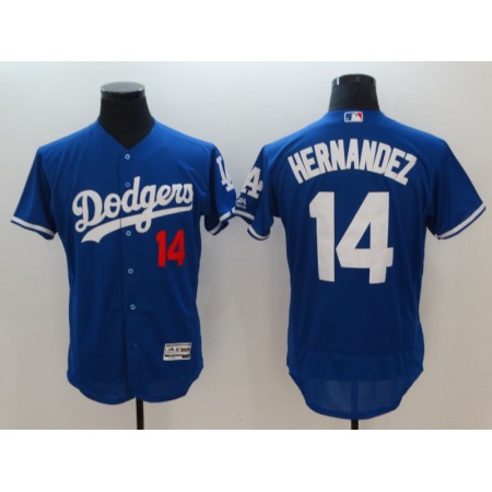 Men's Los Angeles Dodgers #14 Enrique Hernandez Blue Flexbase  Stitched  Jersey