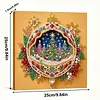 (25x25cm)DIY Pearl Painting Xmas Framed Handmade Pearl Material Art Kit Living Room Decor