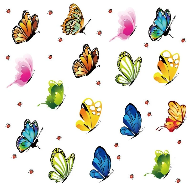 9pcs Butterfly PVC 3D wall decor cute Butterflies wall stickers art Decals For Girls bedroom refrigerator home room Decoration