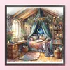 Bedroom-11CT Stamped Cross Stitch 50*50cm/19.69*19.69in